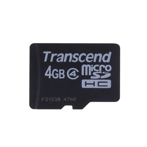 TS4GUSDC4 Transcend | Transcend 4 GB MicroSDHC Micro SD Card, Class 4 ...