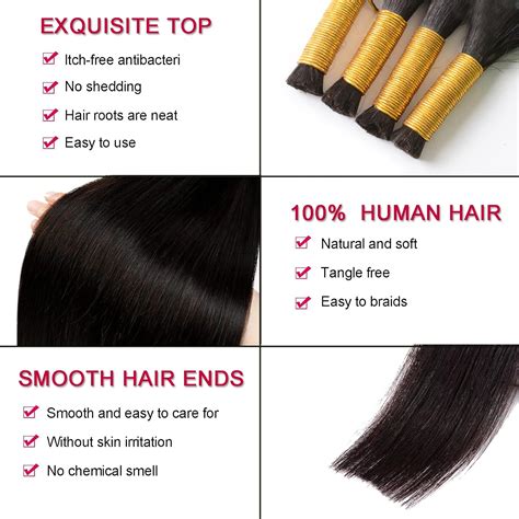 Buy 12A Braids Bulk Hair Micro Braiding Human Hair 100% Straight Virgin ...