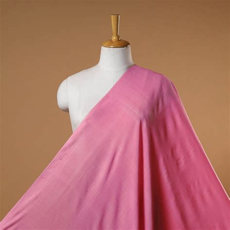 Pink Bamboo Silk Natural Dyed Pure Handloom Plain Fabric