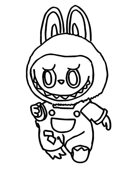 Printable Labubu Coloring Page – Free download and print for you.