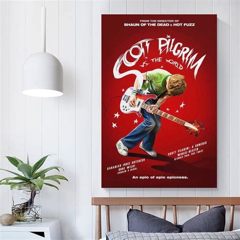 Buy HITOTO Scott Pilgrim Vs. The World Movie Poster Canvas Art Poster ...