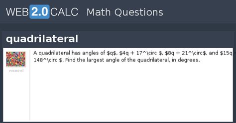 View question - quadrilateral