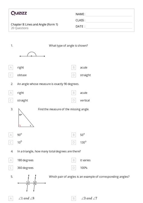 Image result for Math Antics Basic Angles Worksheet