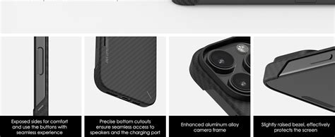 Aulumu A16 Aramid Fiber For Iphone 16 Pro Max Back Case | Ultra Slim ...