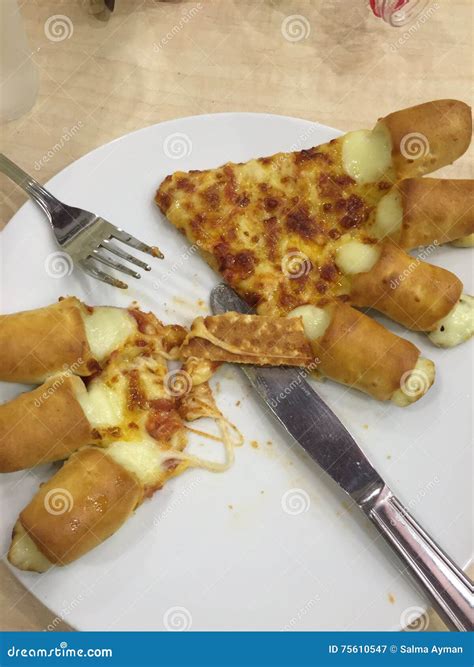 Delicious Pizza with Cheesy Bites Stock Image - Image of looking ...