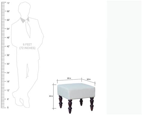 Buy Calgary Solid Wood Pouffe Stool Online on Furniselan