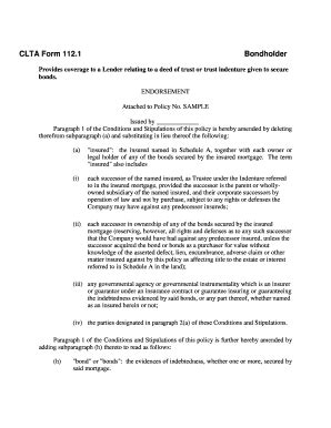 Fillable Online CLTA Form 112.1 Fax Email Print - pdfFiller