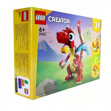 LEGO LEGO 31145 3 in 1 Rote Drachen-Spielzeug, verwandelt sich von ...