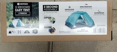 Buy Brand New Decathlon Quechua 2 Second Pop Up Waterproof Camping Tent ...