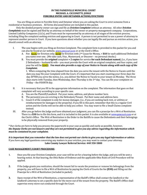 Fillable Online Notice to leave premises - Painesville Municipal Court ...