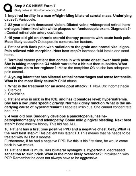 SOLUTION: Step 2 ck nbme form 7 - Studypool