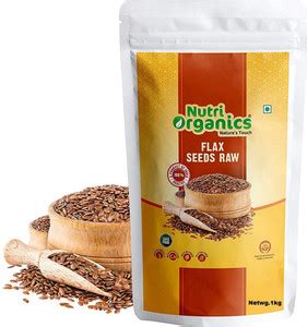 Nutri Organics Premium Raw Flax Seeds, Alsi Seeds 1kg for Eating ...