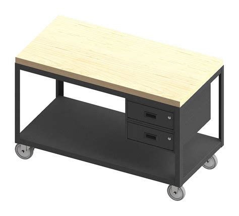 DURHAM MFG, Fixed Ht, Butcher Block, Workbench - 52CL07|HMT-3060-2-MT ...