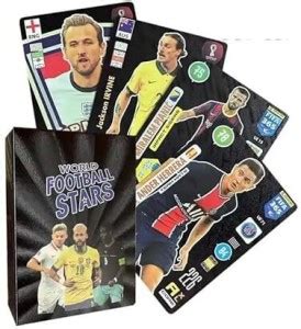 Bluedeal World Football Soccer Star 55 Black Cards Cards, Soccer ...