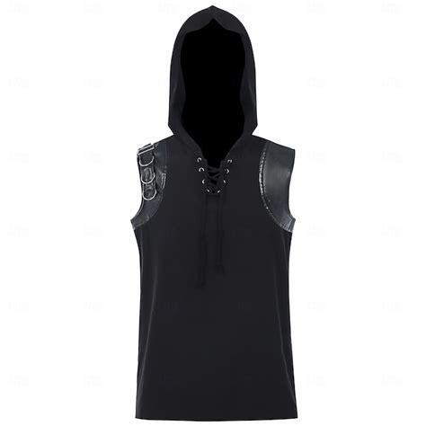 Retro Vintage Punk & Gothic Motorcycle Vest Rivet Solid Color Fancy ...