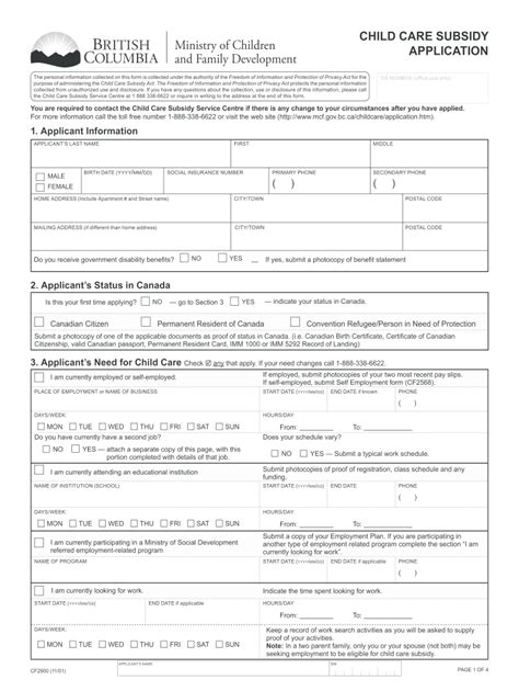 2001 Form Canada CF2900 Fill Online, Printable, Fillable, Blank - pdfFiller