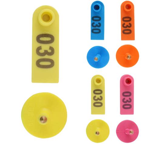 SH-RuiDu 100 Pack 1-100 Numbers Livestock Ear Tags Animal Tags ...