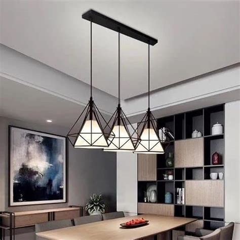 Buy kinis Metal Black Diamond with Glas Design Linear Cluster Pendant ...