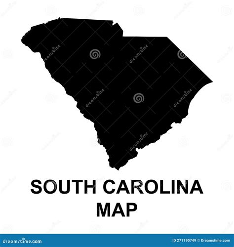 South Carolina Map Shape, United States of America. Flat Concept Icon ...