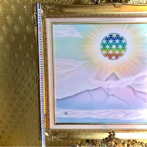 風水絵画】ヒマラヤ山脈エベレスト神聖幾何学模様フラワーオブライフ大型F10号 | Ryo-art and design