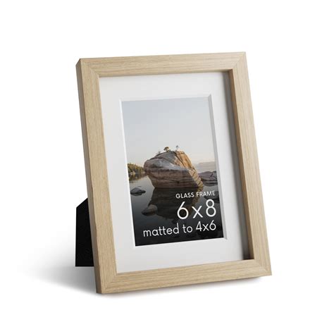 Amazon.com - HAUS AND HUES 6x8 Picture Frame with Real Glass and ...