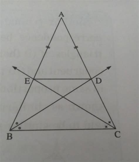 In the figure, seg AB ~= seg AC, ray CE bisects angle ACB , ray BD ...