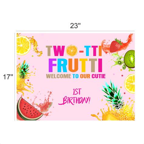 Buy Twotti Fruity Theme Birthday Party Welcome Board | Party Supplies ...