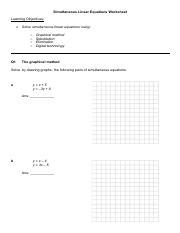 Image result for Simultaneous Graphical Method Worksheets PDF