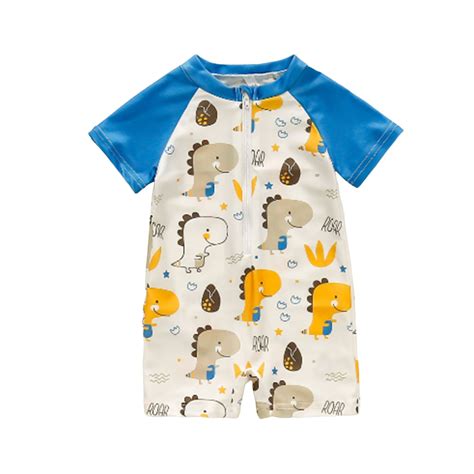 JDEFEG Toddler Boy Bathing Suit Rash Guard Kids Water Sport Short ...