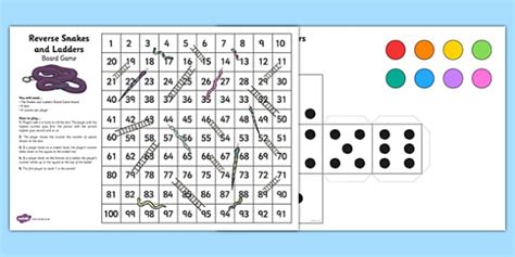 Reverse Snakes and Ladders Game (teacher made) - Twinkl