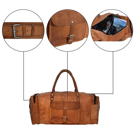 Moses Martin Leather Travel Duffle Bag | Leather Gym Bag | MaheTri