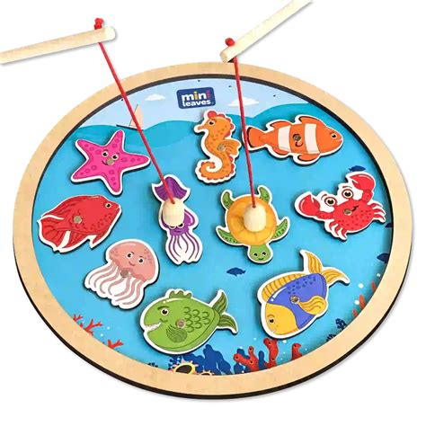 Magnetic Fishing game for kids 3+ Age – Mini Leaves