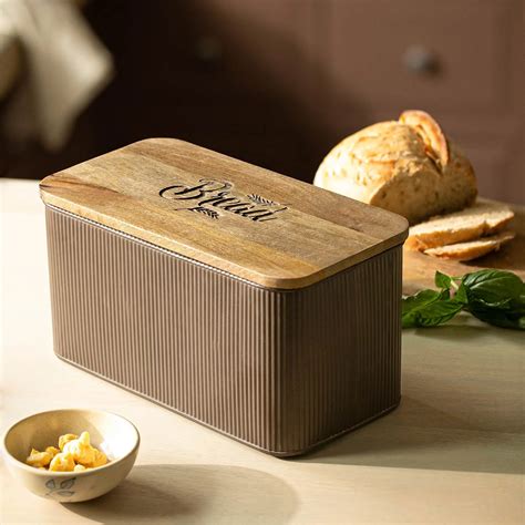Buy Charcoal Brown Bread Box with Lid Online - Ellementry – ellementry