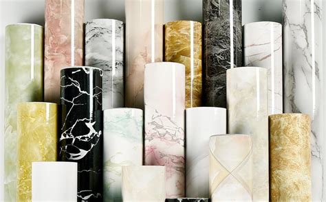 EVER MALL Vinyl Black Marble Wall Paper Peel and Stick Countertops ...