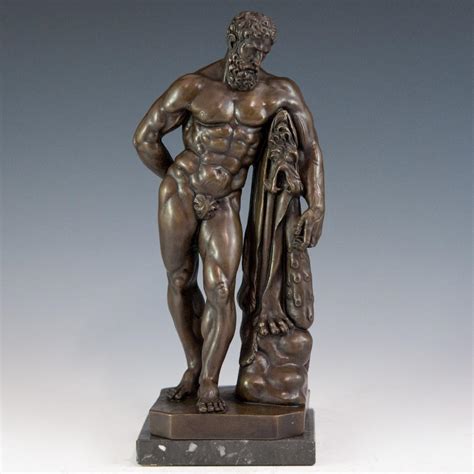 Farnese Hercules Bronze Sculpture signed:"A. Santini"