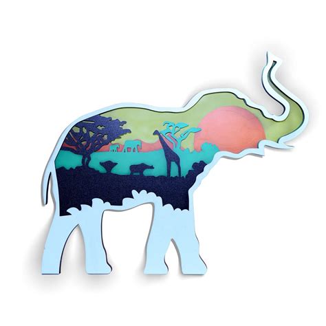Buy Wooden Elephant Wall Sculptures, Wooden Forest Elephant Animal ...