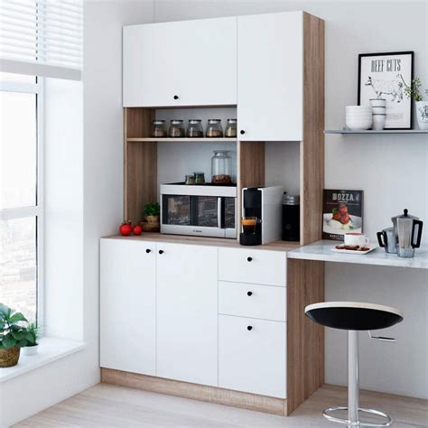 Buy Scandi 71 in. Beige Tall Pantry Kitchen Storage Cabinet Buffet with ...