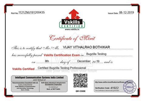 VIJAY VITHALRAO BOTHIKAR - Certified Bugzilla Testing Professional
