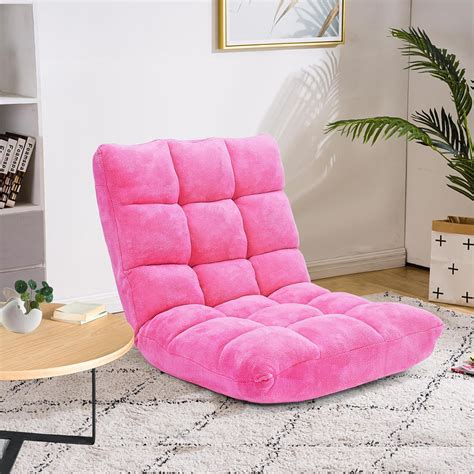 GORELAX Floor Chair with Back Support, 14-Position Adjustable Folding ...