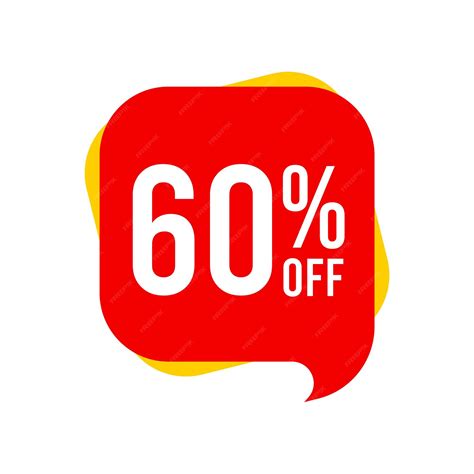 Premium Vector | Discounts 60 percent off