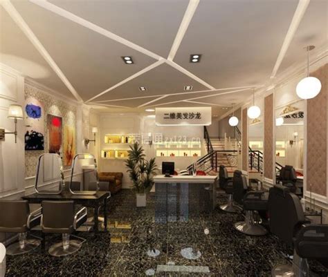 休闲娱乐一体的理发店装修案例-杭州众策装饰装修公司