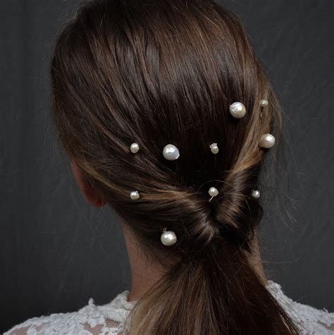 Freshwater Pearl Hair Pins, Silver Pearl Hair Grips, Freshwater Pearl ...