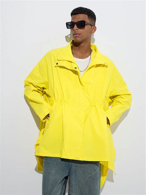 Buy Nuon Yellow Solid Parka Jacket from Westside