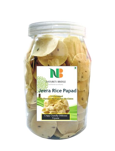 Nature's Bridge Special Jeera Rice Papad Homemade Rice Papad Crunchy ...