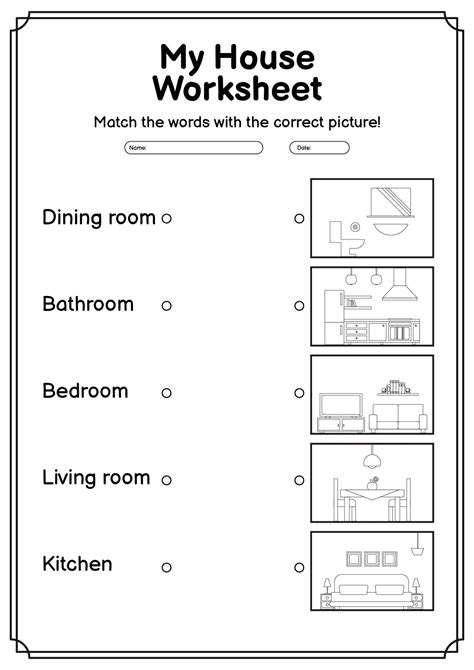 My House Worksheet | English worksheets for kids, Preschool worksheets ...
