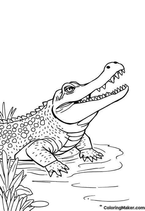 Crocodile Coloring Pages, 4 Free Printables | ColoringMaker