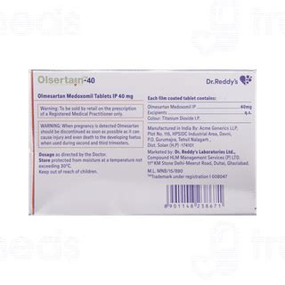 Olsertain 40 Tablet 15: Uses, Side Effects, Price & Substitutes