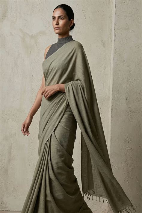 Buy Form & Flow Cotton Saree | Indidha