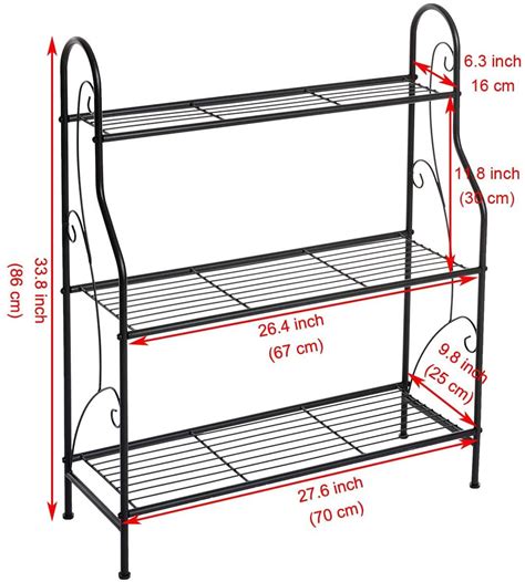 DOEWORKS 3 Tier Metal Plant Stand - Stylish Storage Rack for Indoor and ...