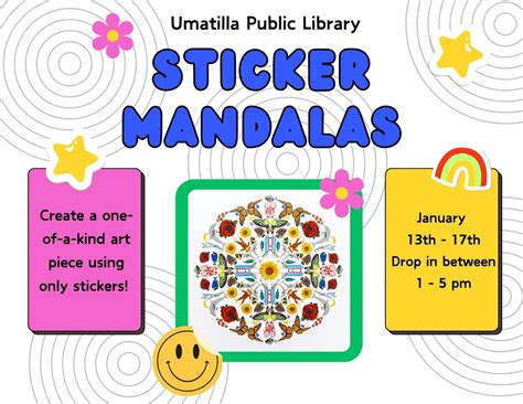 Sticker Mandala Craft - Teens, 700 6th St, Umatilla, OR, United States ...